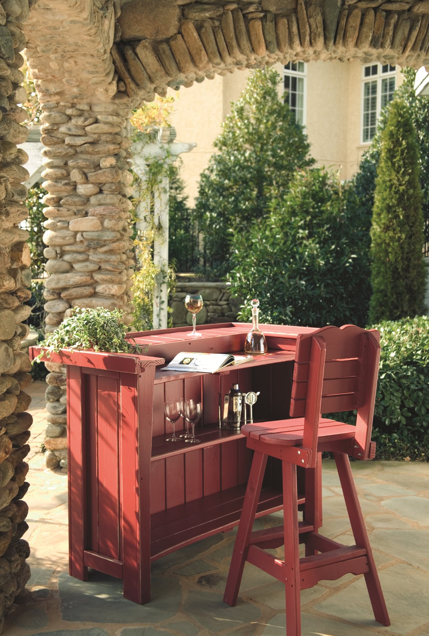 Companion Outdoor Bar Stool With Back