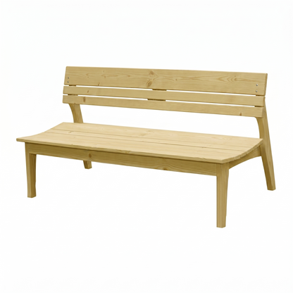 Behrens Four Seat Bench With Back